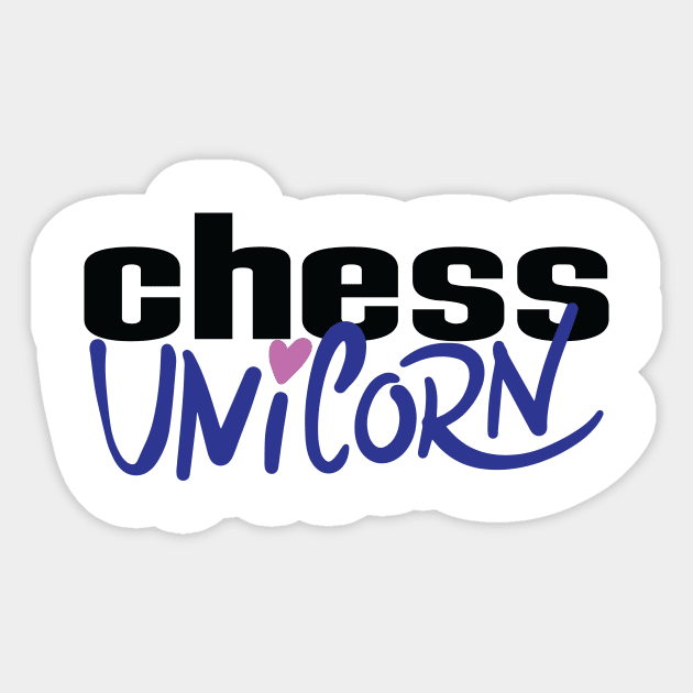 Chess Unicorn Sticker by ProjectX23Red